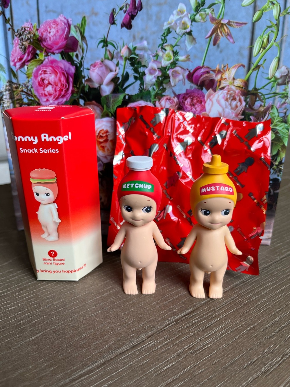 Sonny Angel Ketchup And Mustard Figures Set AUTHENTIC Angels Snack Series NEW!